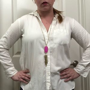 Kendra Scott Rayne Long Pendant Necklace Magenta